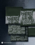 ALLOVER PAWERFUL "LYNX" | French Terry | Faded Green – Bild 6