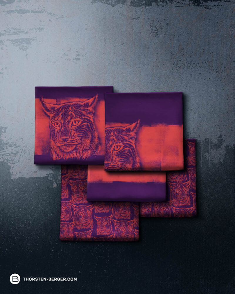 ALLOVER PAWERFUL "LYNX" | French Terry | Violetta – Bild 6