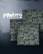 ALLOVER PAWERFUL "LYNX" | French Terry | Faded Green