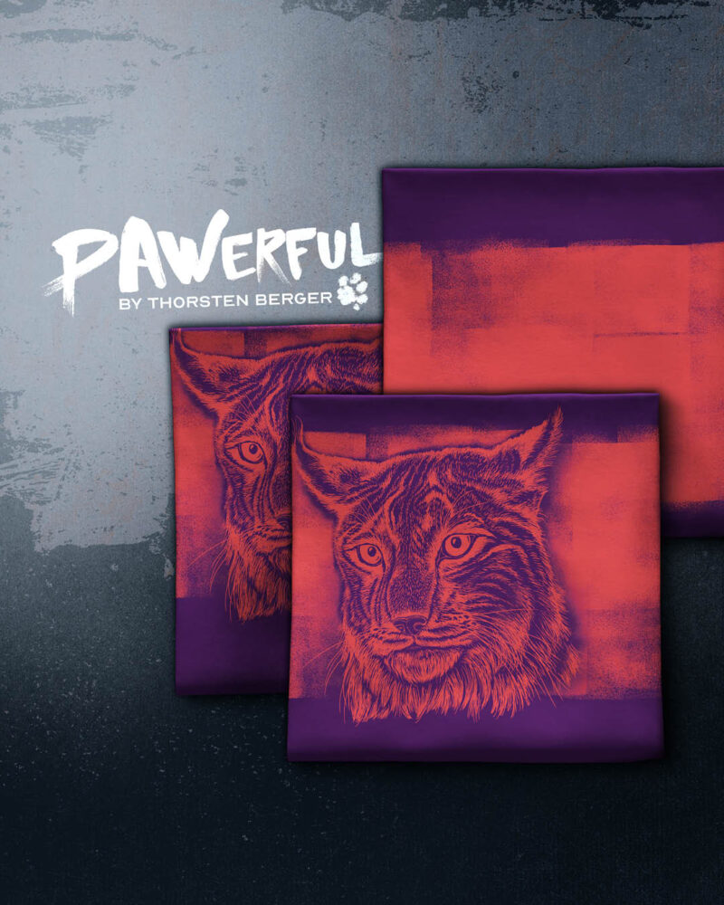 PANEL PAWERFUL "LYNX" | French Terry | Violetta – Bild 2