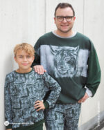 ALLOVER PAWERFUL "LYNX" | French Terry | Faded Green – Bild 3