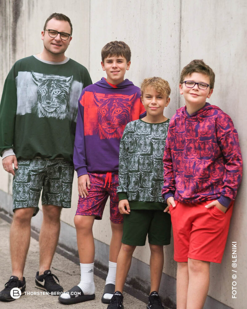 PANEL PAWERFUL "LYNX" | French Terry | Violetta – Bild 8