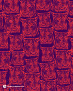 ALLOVER PAWERFUL "LYNX" | French Terry | Violetta – Bild 3