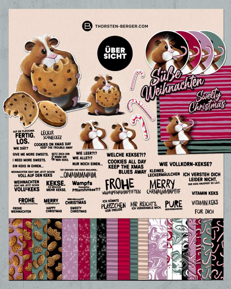 BAMPED_Thorsten_Berger_Digiset_Hamster_Barney_02a Digistamps + Digipaper "Hamster Barney" – Bild 2