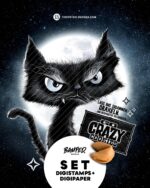 Digistamps + Digipaper "Black Cat