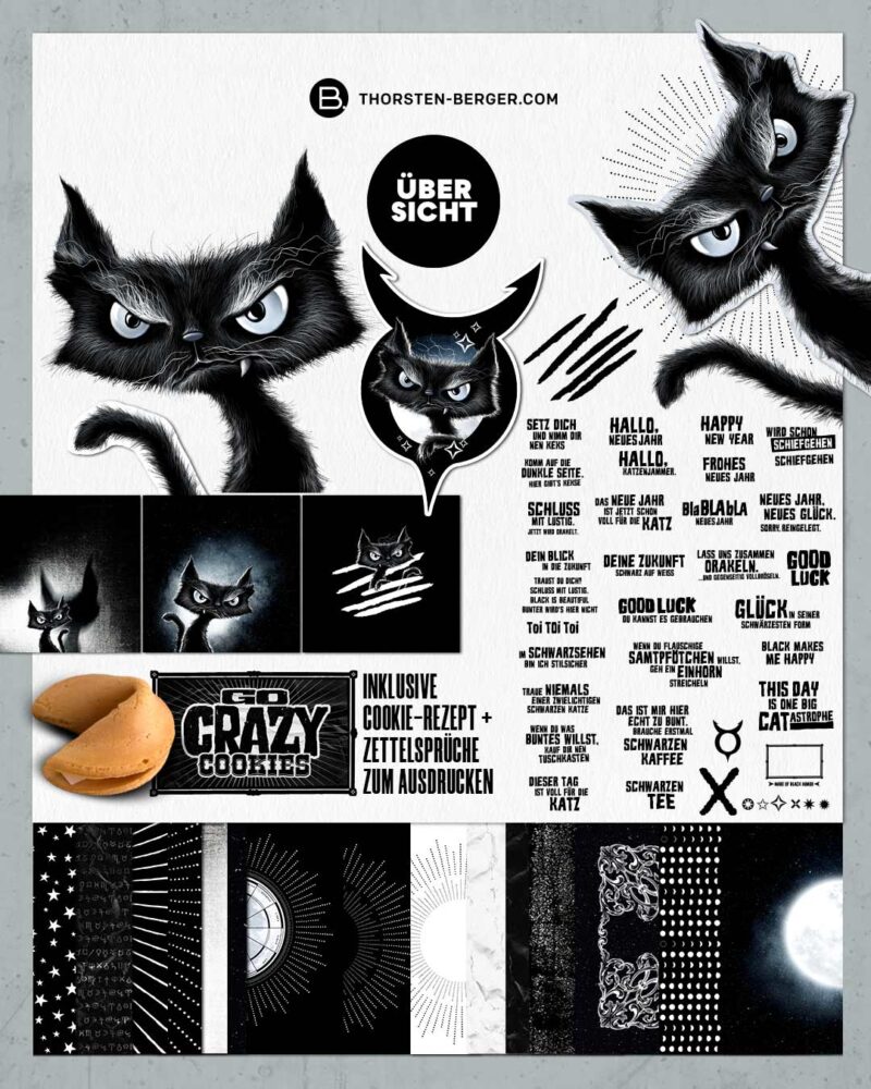 Digistamps + Digipaper "Black Cat – Bild 2