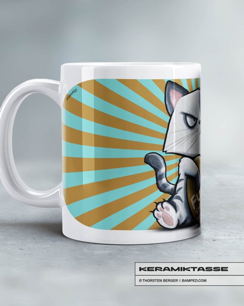 11025015_BAMPED_Mug_4 KERAMIKTASSE "WINKEKATZE" / FUCK – Bild 2