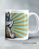 KERAMIKTASSE "WINKEKATZE" / FUCK – Bild 3