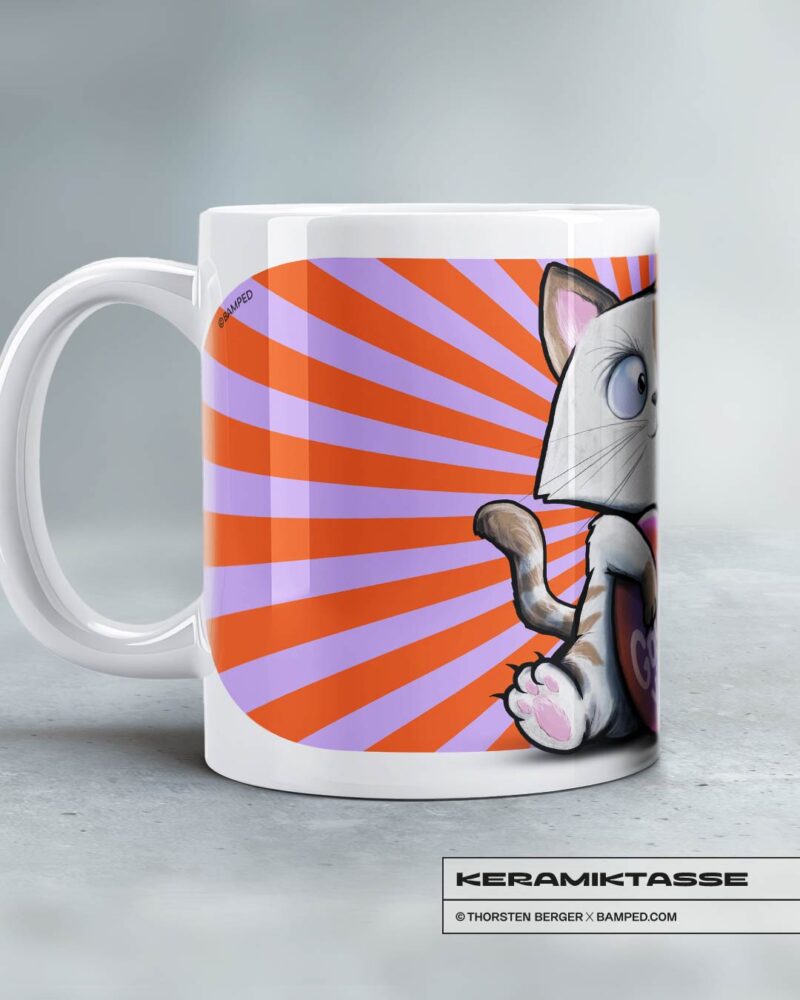11025016_BAMPED_Mug_4 KERAMIKTASSE "Winkekatze" / GOOD VIBES – Bild 2