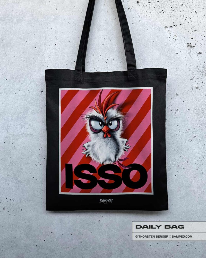 21025003_Bag_Isso_Schwarz_1 BAUMWOLLTASCHE "CHICKERIA" / ISSO – Bild 1