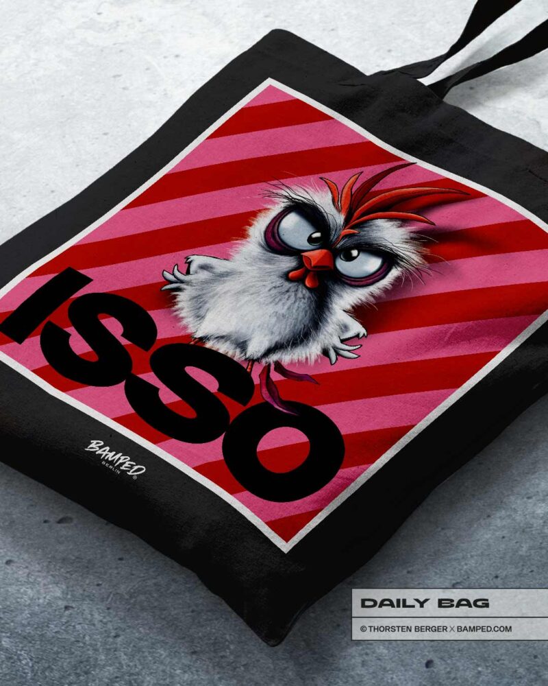 BAUMWOLLTASCHE "CHICKERIA" / ISSO – Bild 2