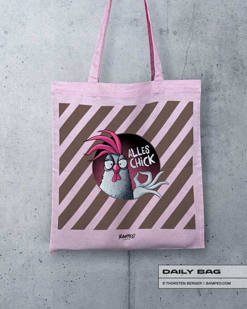 BAUMWOLLTASCHE "CHICKERIA" / ALLES CHICK – Bild 2