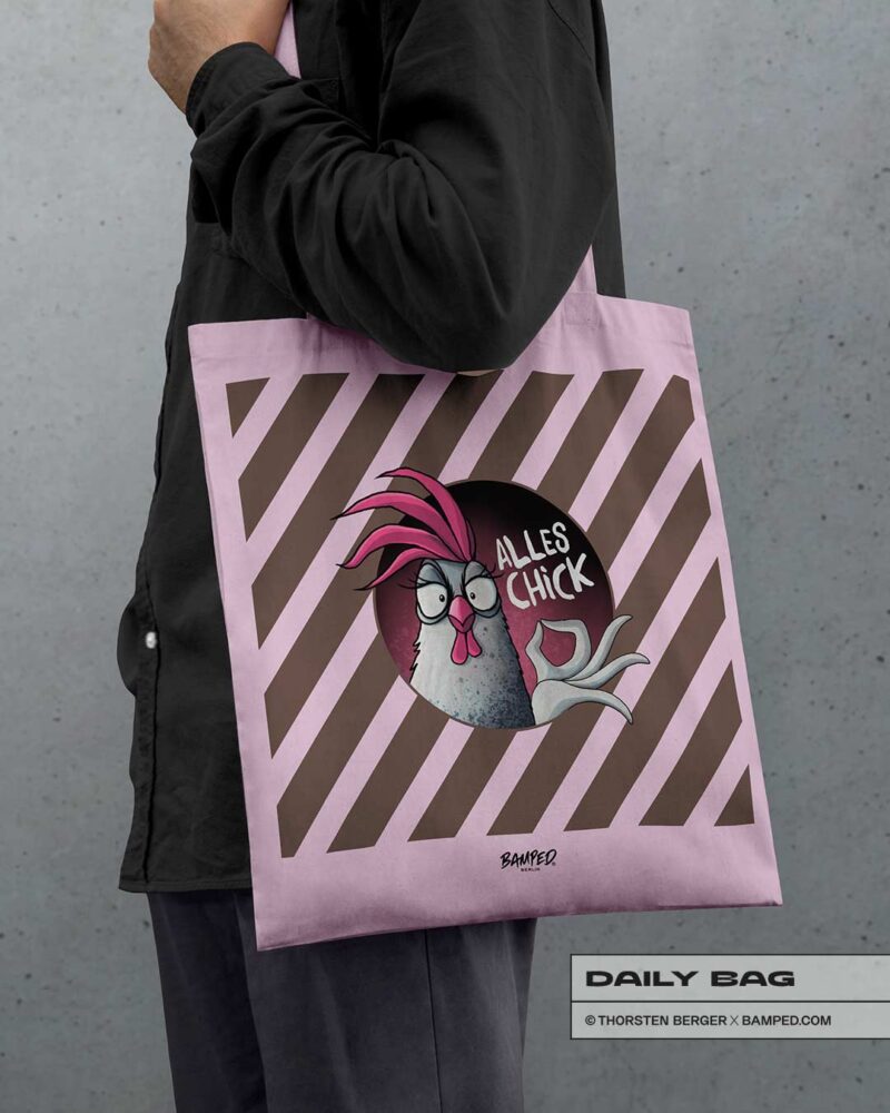 BAUMWOLLTASCHE "CHICKERIA" / ALLES CHICK – Bild 1