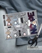 BÜGELBILD "BUNNY" / HASENBANDE – Bild 2