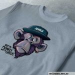 BÜGELBILD "NOT MY MONKEY"
