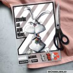 BÜGELBILD "BUNNY" / MÖHRE