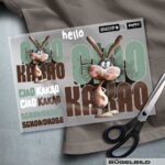 BÜGELBILD "SCHOKOHASE" / GRÜN