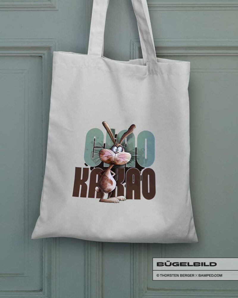 BÜGELBILD "SCHOKOHASE" / GRÜN – Bild 3