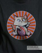 BÜGELBILD "WINKEKATZE" / GOOD VIBES – Bild 4