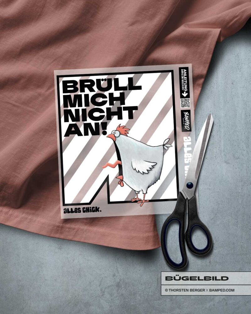 BÜGELBILD "CHICKERIA" / BRÜLLHUHN – Bild 2
