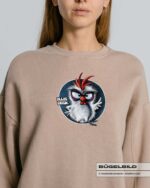 BÜGELBILD "CHICKERIA" / HÄHNCHEN / BLAU – Bild 3