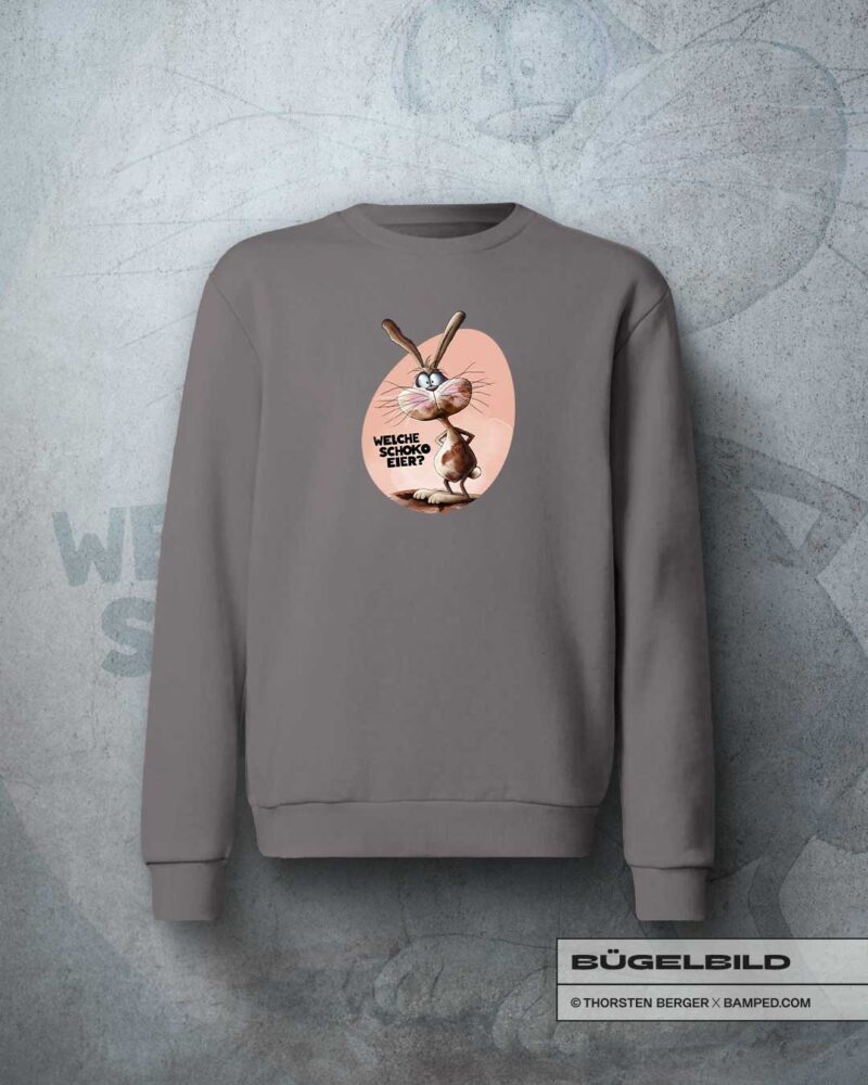 BÜGELBILD "SCHOKOHASE" / EI – Bild 4