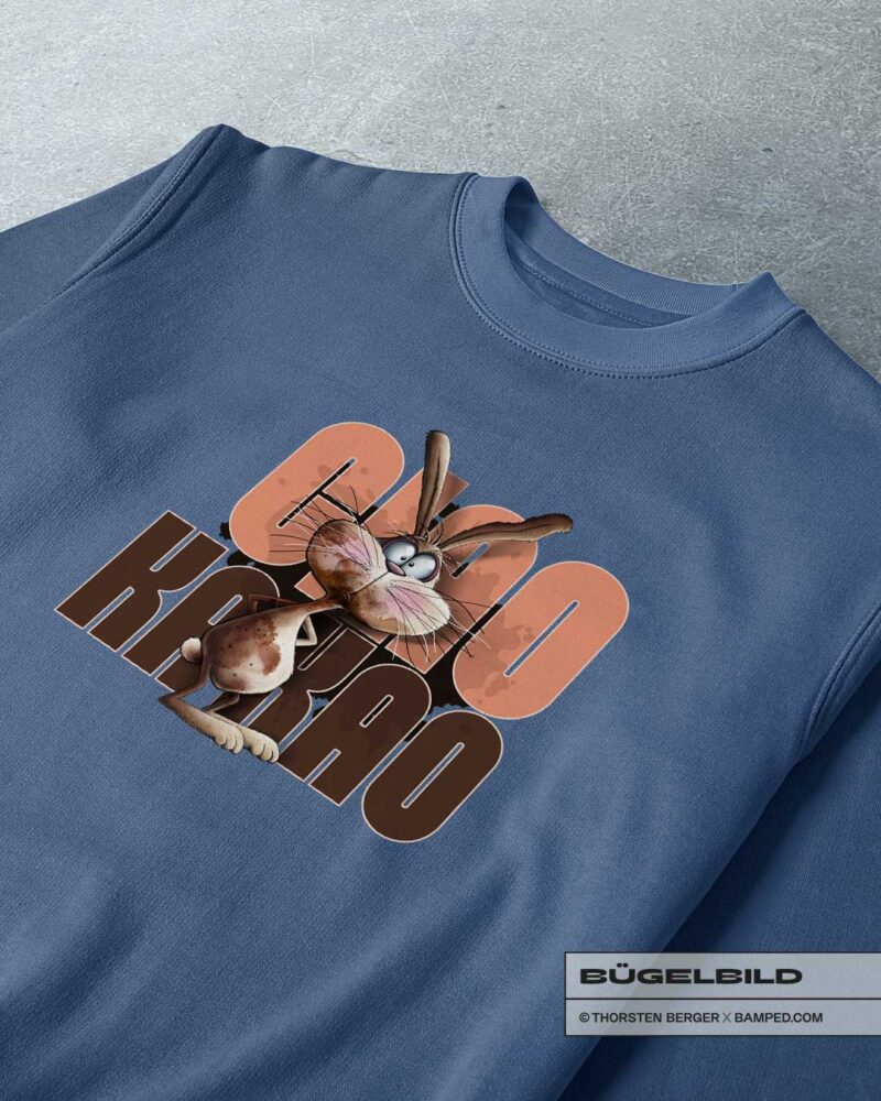 BÜGELBILD "SCHOKOHASE" / PEACH – Bild 5