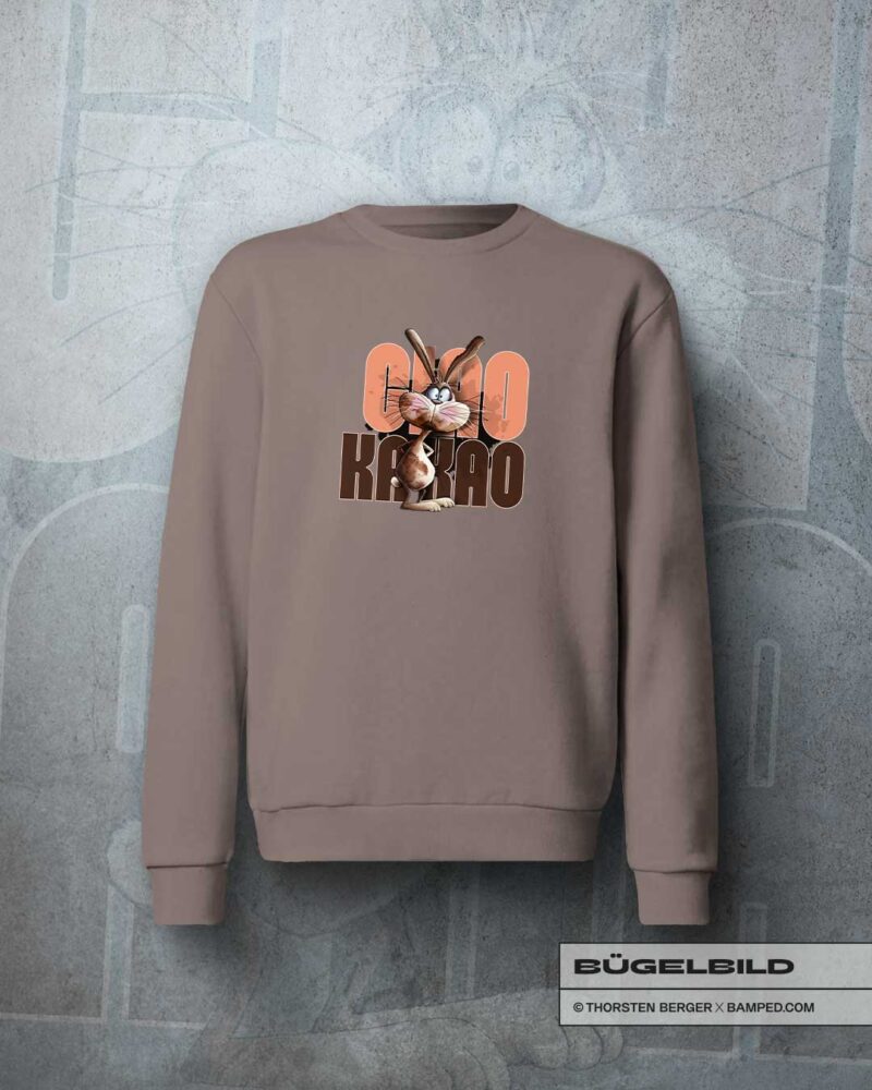 BÜGELBILD "SCHOKOHASE" / PEACH – Bild 4