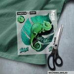 BÜGELBILD "CHAMÄLEON CAMILLO" / LAZY