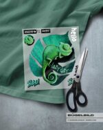 BÜGELBILD "CHAMÄLEON CAMILLO" / LAZY