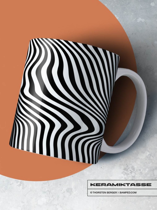 KERAMIKTASSE "BLACK WAVES"