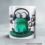 KERAMIKTASSE "FROSCH FREDDY" / RUMQUAKEN