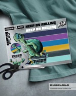 BÜGELBILD "TURBO TURTLE"