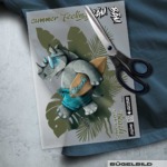 BÜGELBILD "SURFERHINO" / OLIV