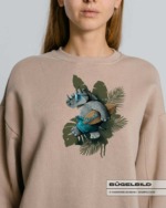 BÜGELBILD "SURFERHINO" / OLIV – Bild 2