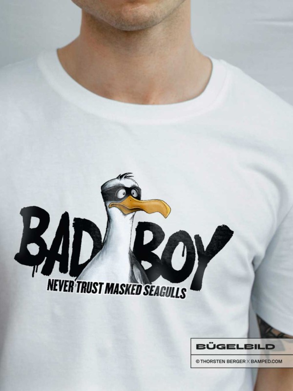 BÜGELBILD "MÖWE OLE" / BAD BOY
