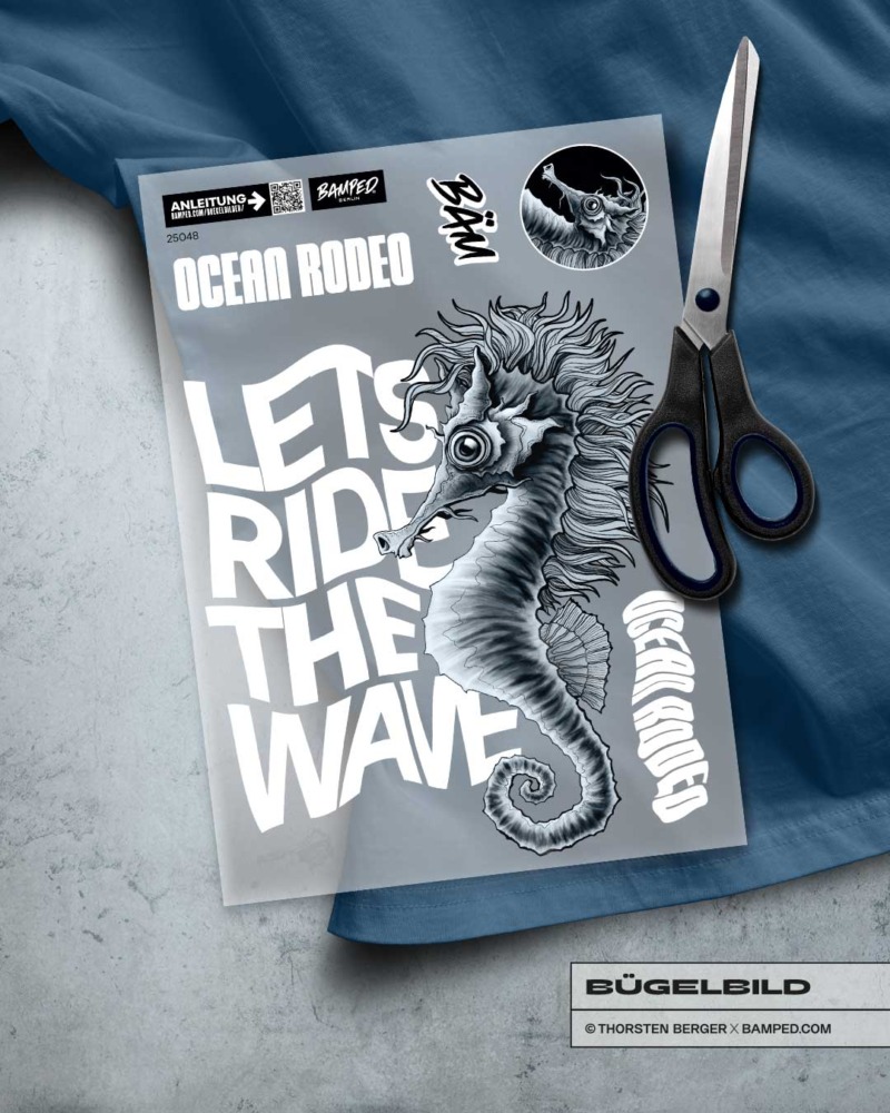 BÜGELBILD "SEEPFERD SKIPPY" / WAVE – Bild 2