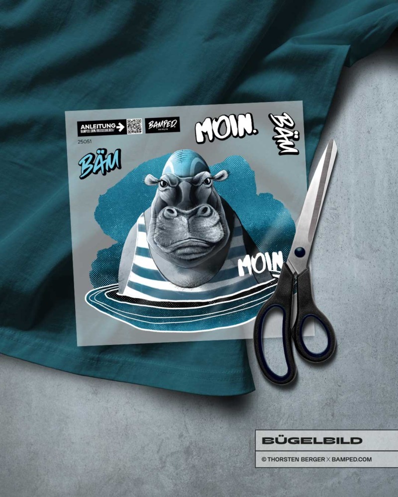 BÜGELBILD "HIPPO" / MOIN – Bild 2