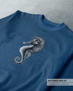 BÜGELBILD "Seepferd Skippy" / Oceangrau