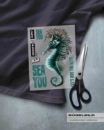 BÜGELBILD "Seepferd Skippy" / Grün