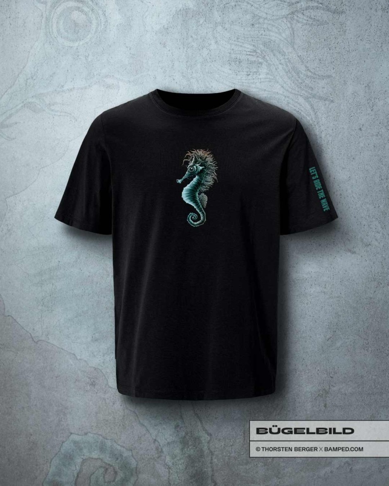 BÜGELBILD "Seepferd Skippy" / Grün – Bild 2