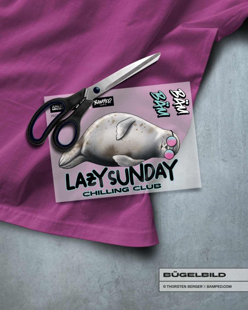 BÜGELBILD "Robbe Smiley" / Lazy Sunday – Bild 2