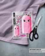 BÜGELBILD "Eis Elly Erdbeere"