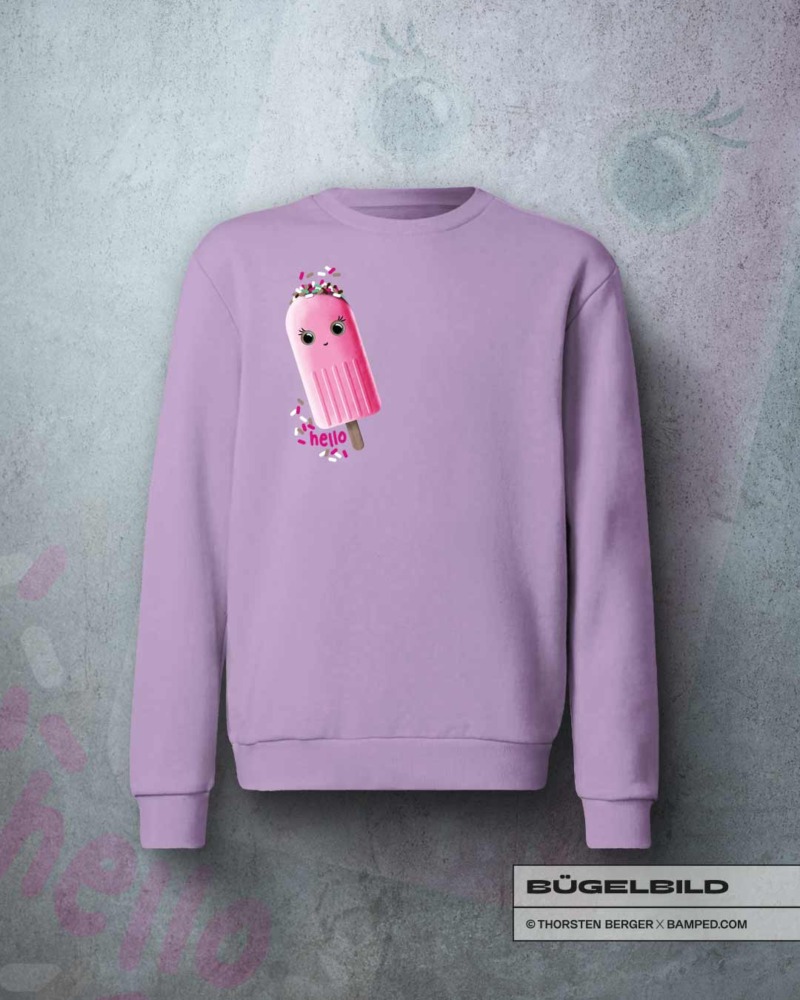 BÜGELBILD "Eis Elly Erdbeere" – Bild 4