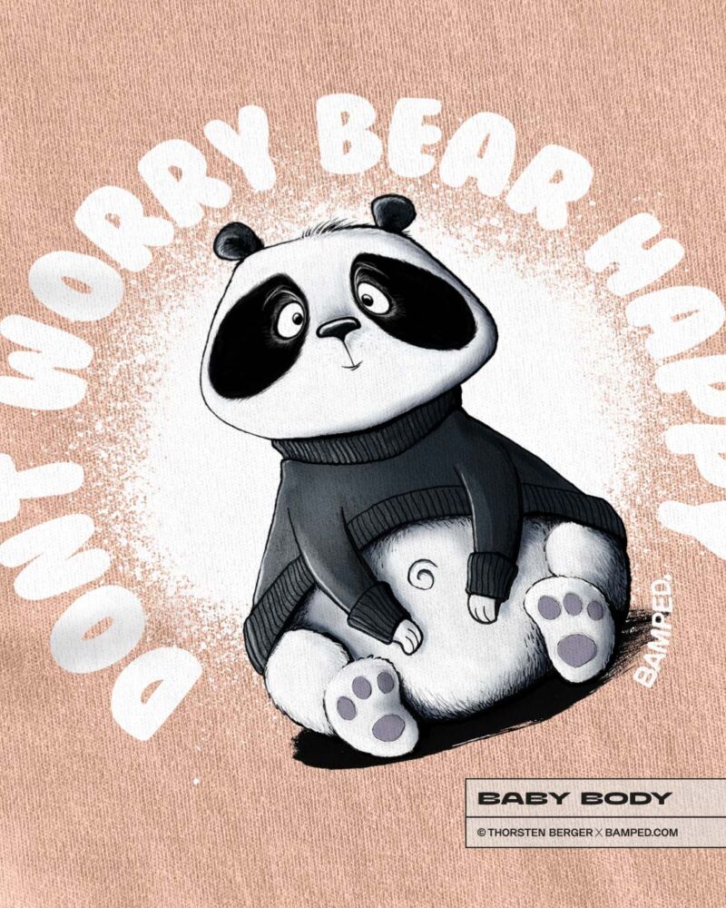 BABY BODY "BEAR HAPPY" / PEACH – Bild 2