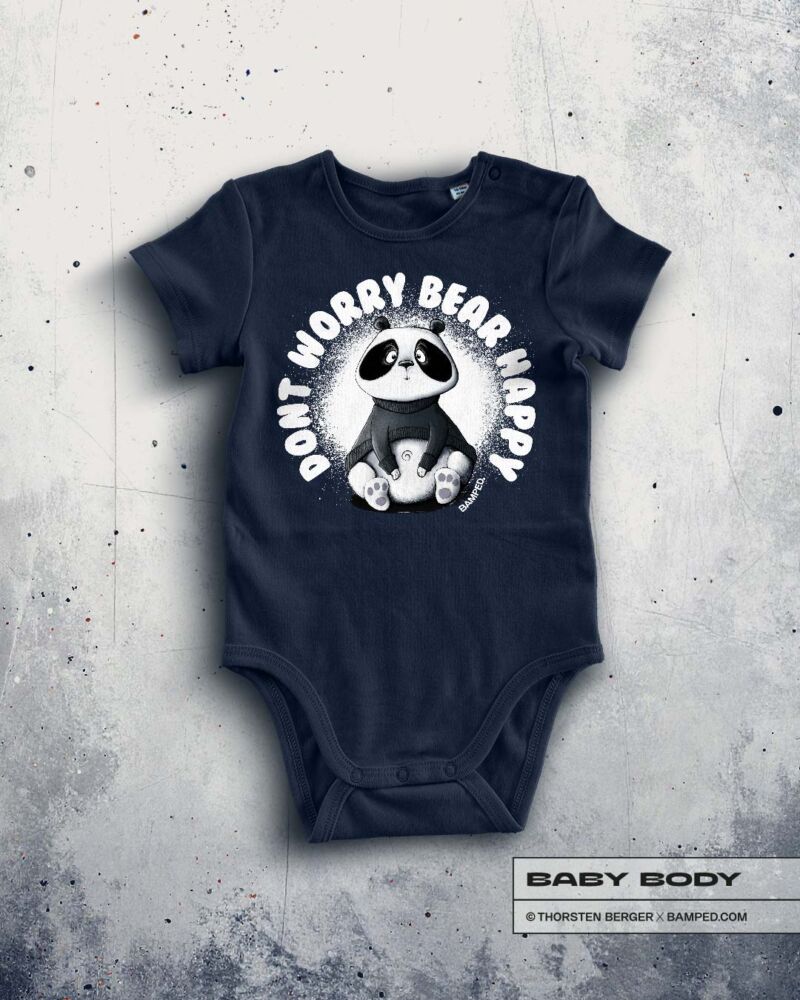BABY BODY "BEAR HAPPY" / NAVY BLUE – Bild 1