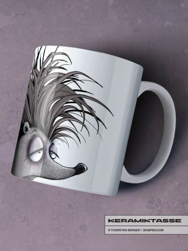 KERAMIKTASSE "IGEL IGGY / BAD HAIR DAY"