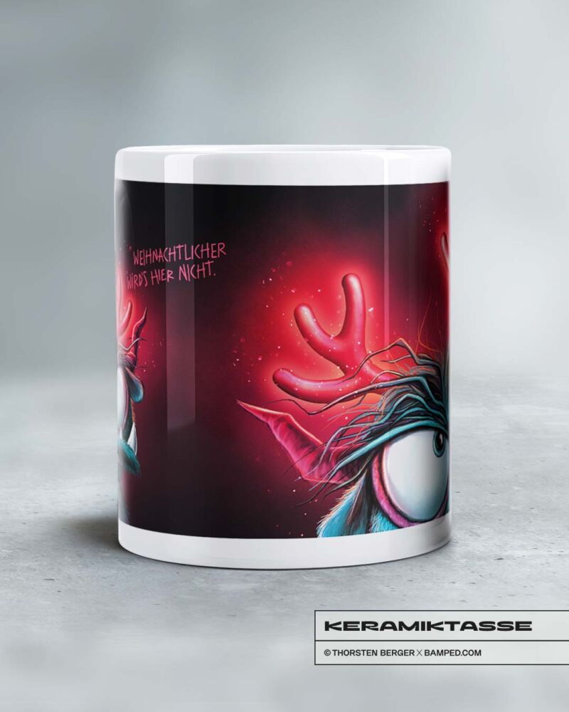 KERAMIKTASSE "WEIHNACHTLICHER WIRD’S NICHT" / MONSTA COLLECTION – Bild 3