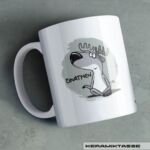 KERAMIKTASSE "RENTIER RUDI / EINATMEN AUSATMEN"