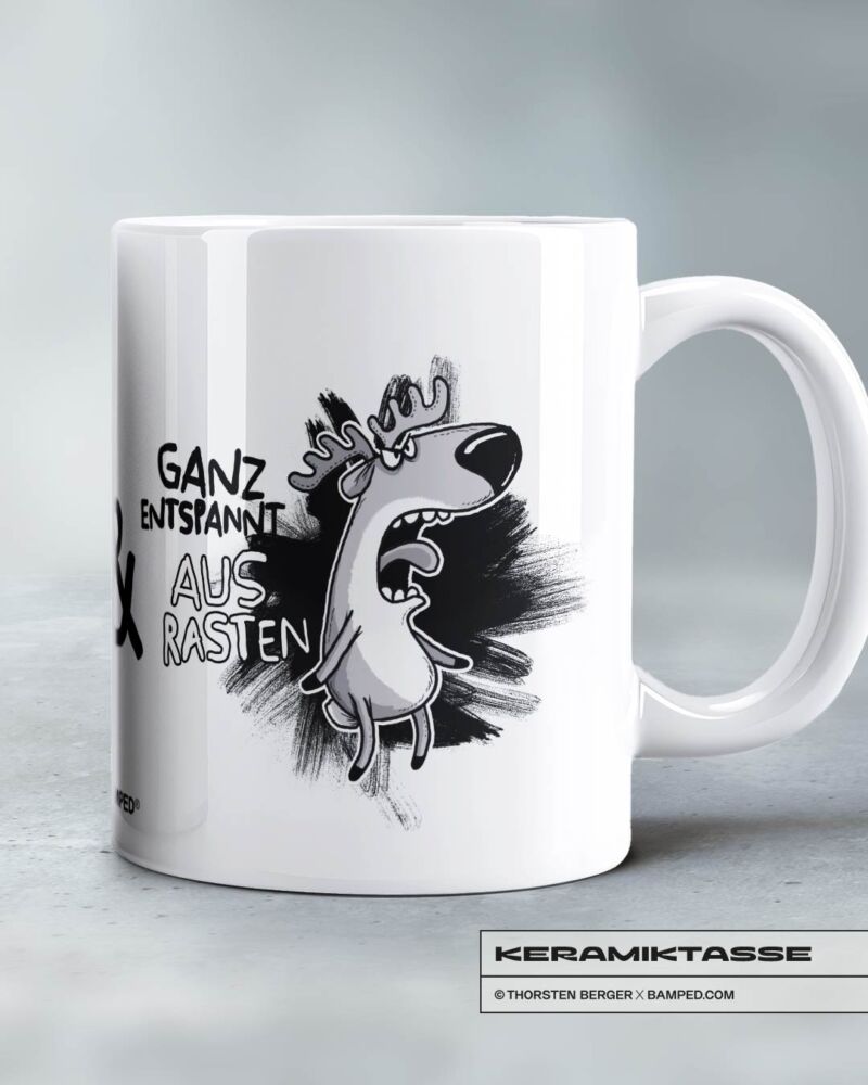 KERAMIKTASSE "RENTIER RUDI / AUSRASTEN" – Bild 4